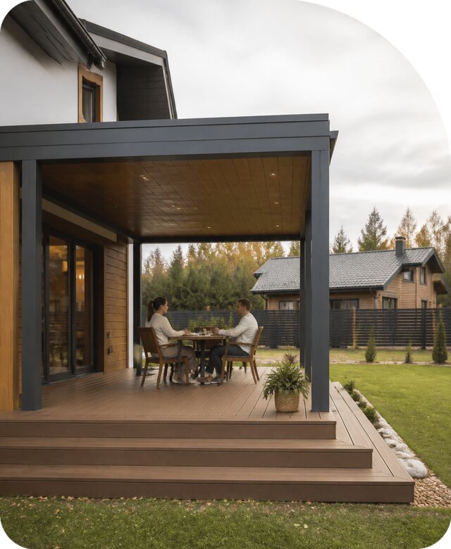 Веранда с навесом в Раменском по цене от 22306 руб РадиДОМА-Рмн